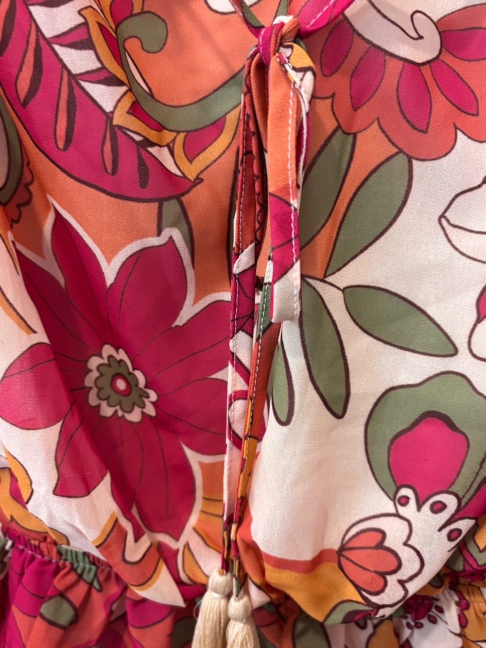 Flying Tomato Bohemian Floral Print‎ Top - Picture 4 of 6